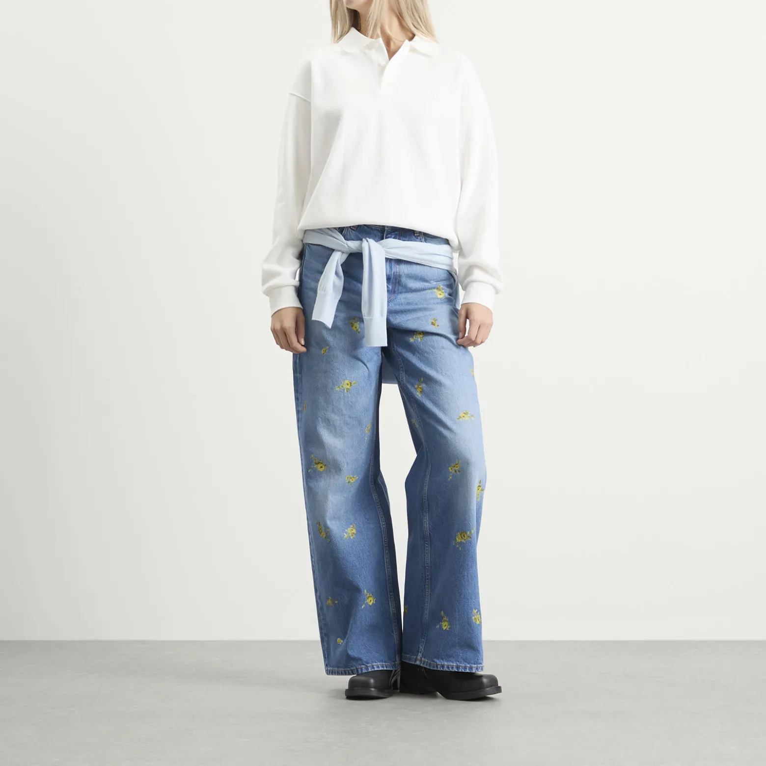 GANNI Printed Flower Lari Jeans