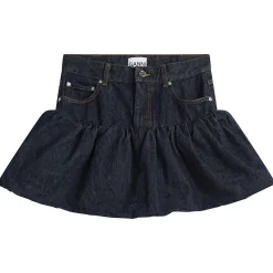 GANNI Rinse Denim Bubble Mini Skirt