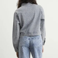 Good American Crystal Denim Jacket
