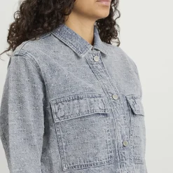 Good American Crystal Denim Jacket