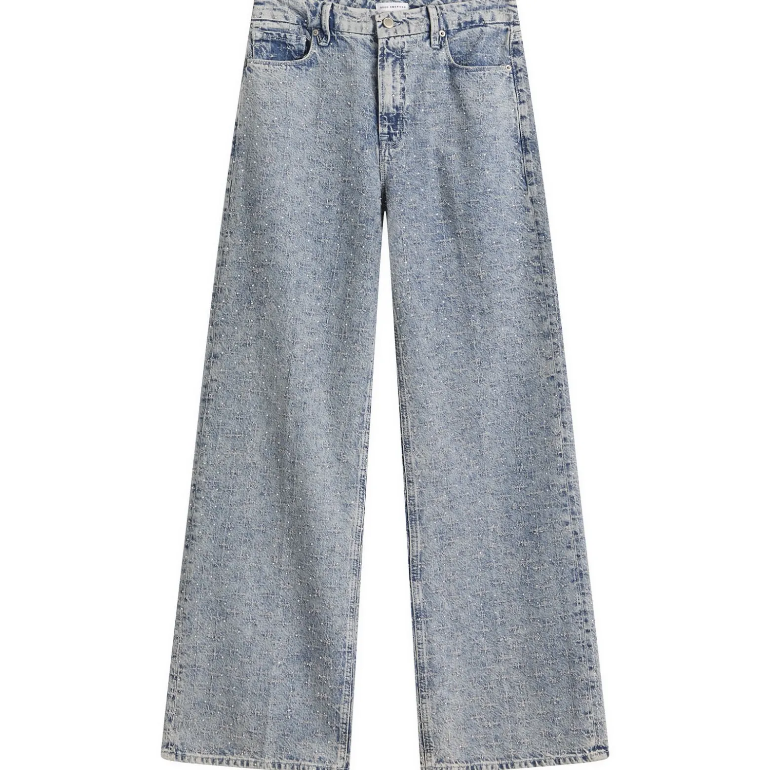 Good American Good Standard Straight Crystal Jeans