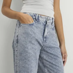 Good American Good Standard Straight Crystal Jeans