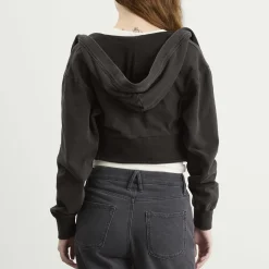 Good American Jeanius Zip Up Hoodie