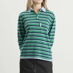 Hommegirls Knit Stripe Polo