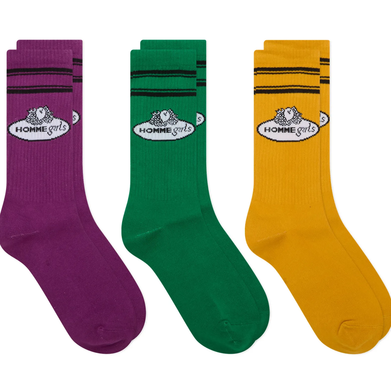 Hommegirls x Fruit of the Loom Crew Socks - Pack of 3