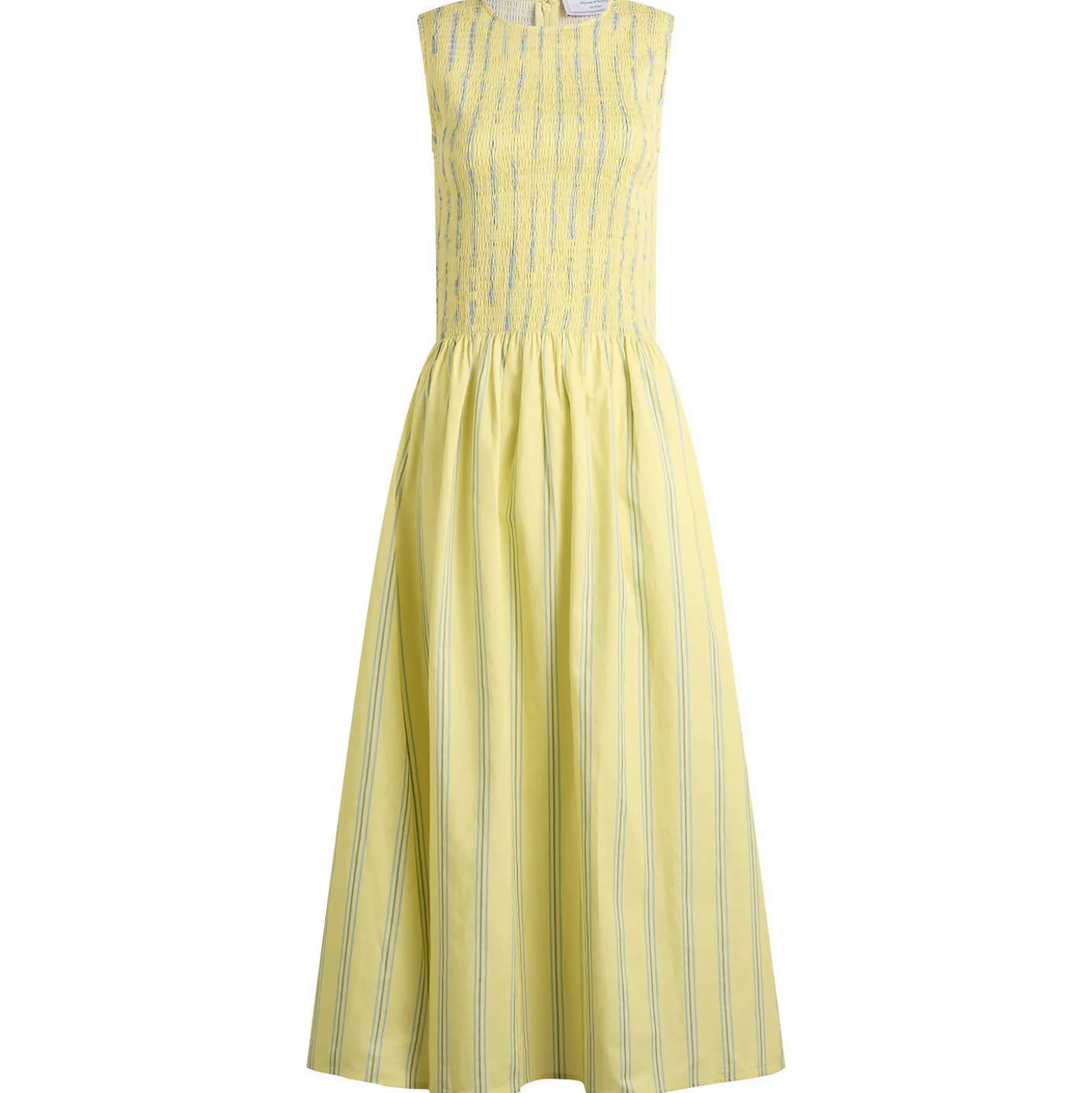House Of Sunny Striped Ruched Mesh Dress