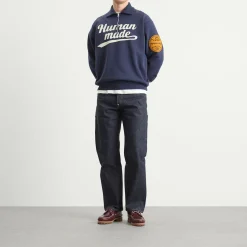 Human Made Half Zip Logo Sweatshirt