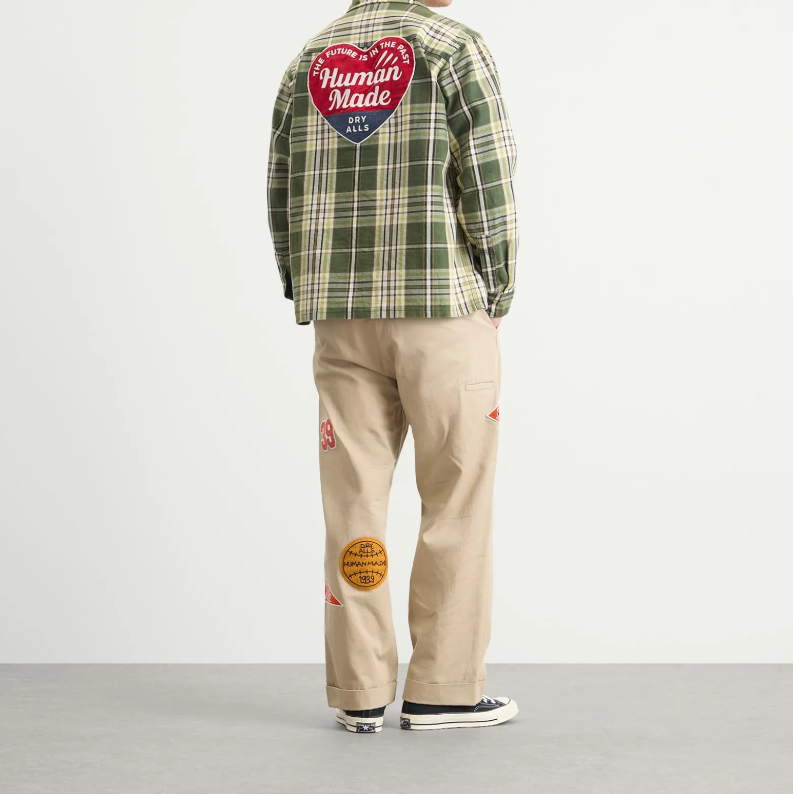 Human Made Heart Patch Check Shirt