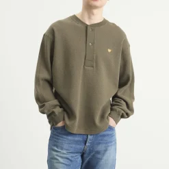 Human Made Henley Neck Small Heart Shirt