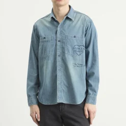 Human Made Stencil Military Chambray Shirt