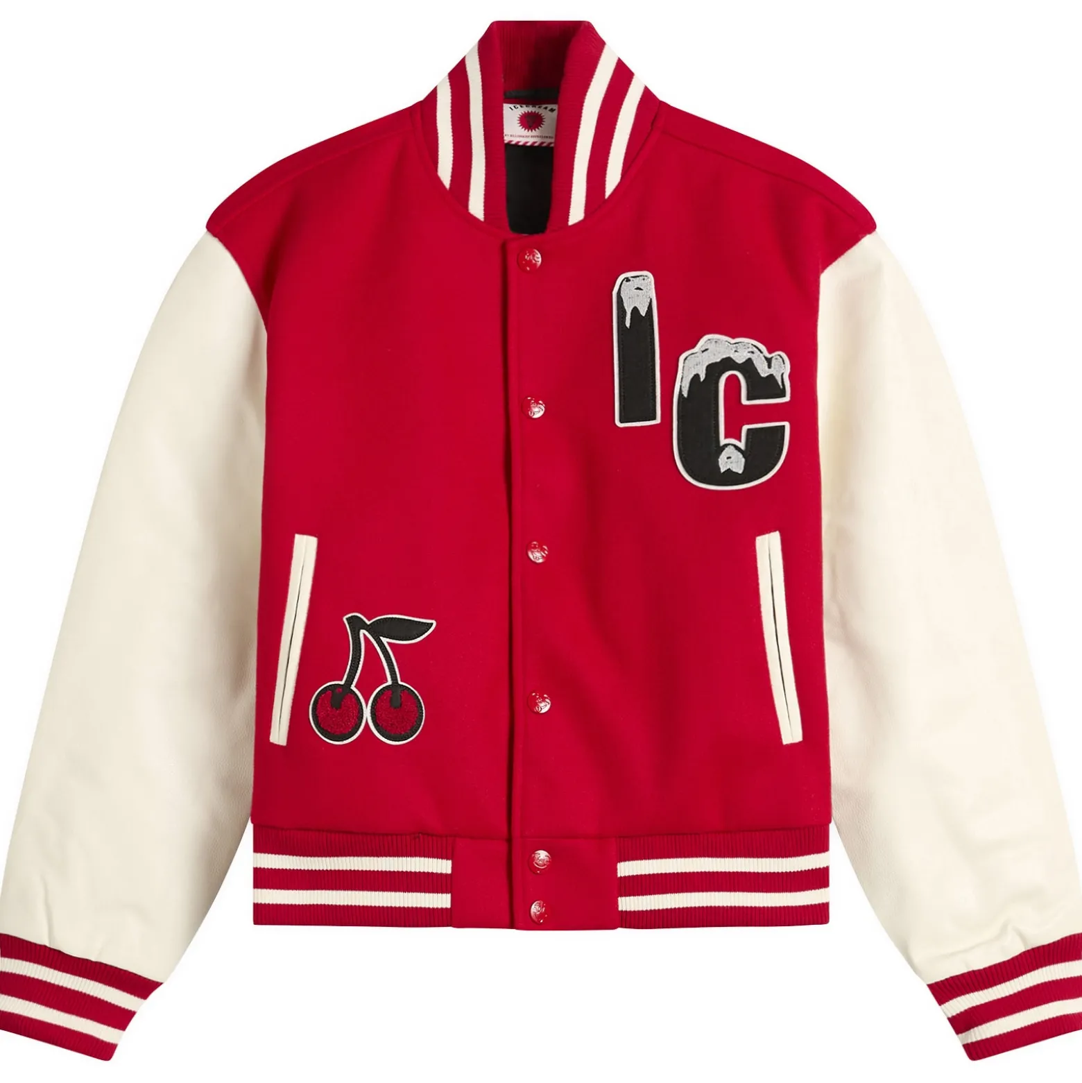 ICECREAM Cherry Varsity Jacket