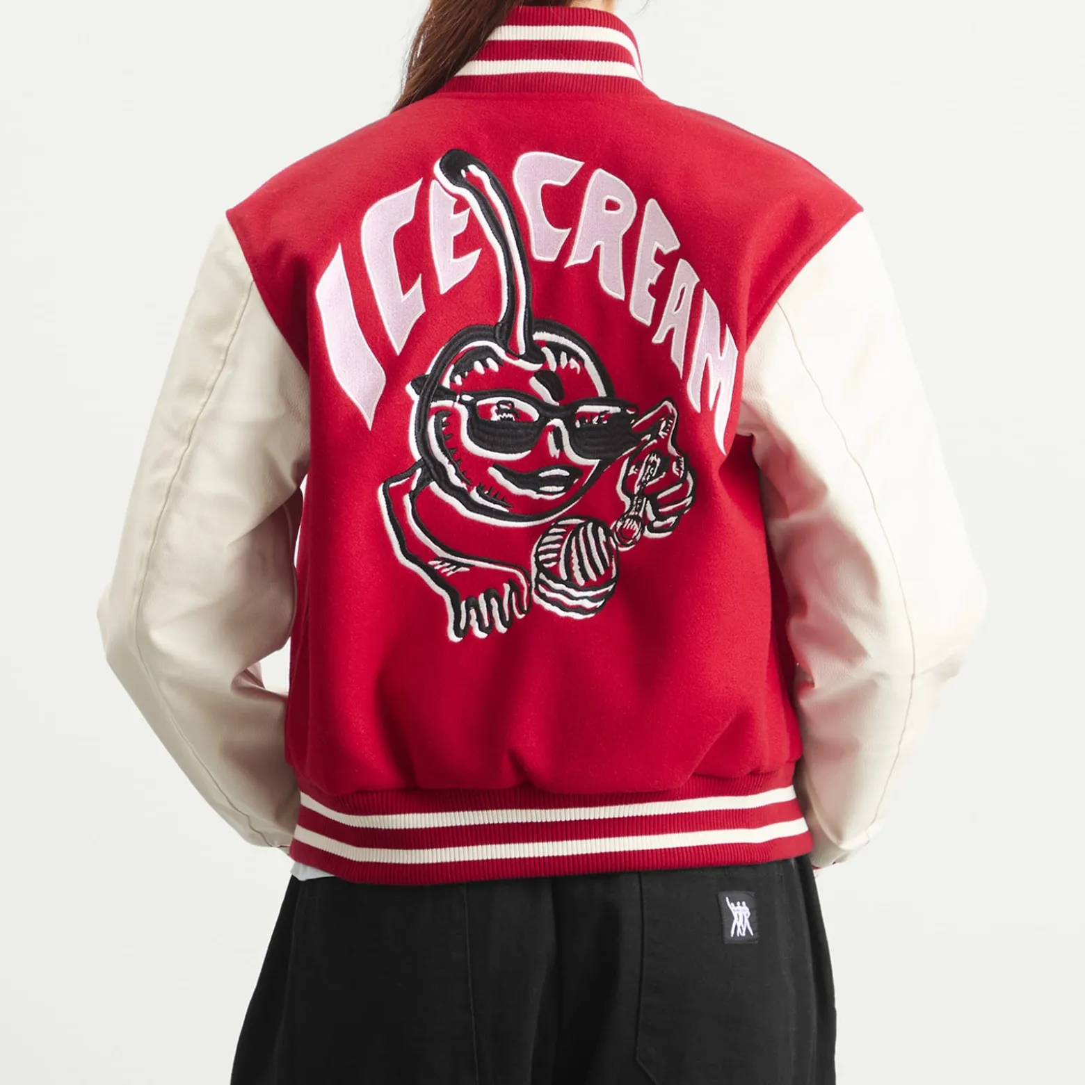 ICECREAM Cherry Varsity Jacket