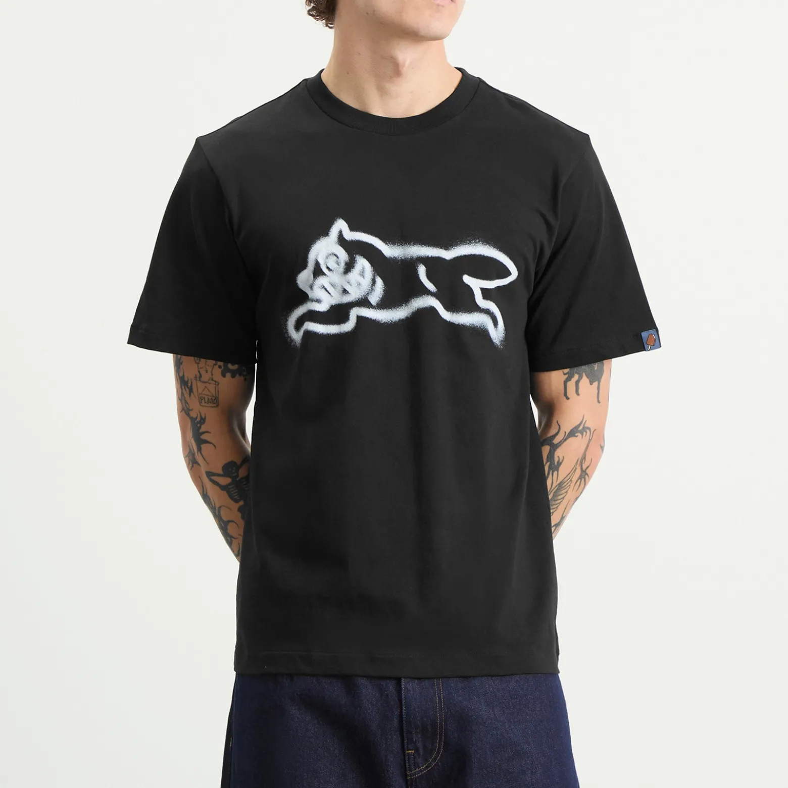 ICECREAM Spray Paint Running Dog T-Shirt