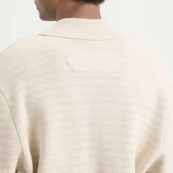 Jacquemus Chevron Cotton Silk Knit Polo Shirt