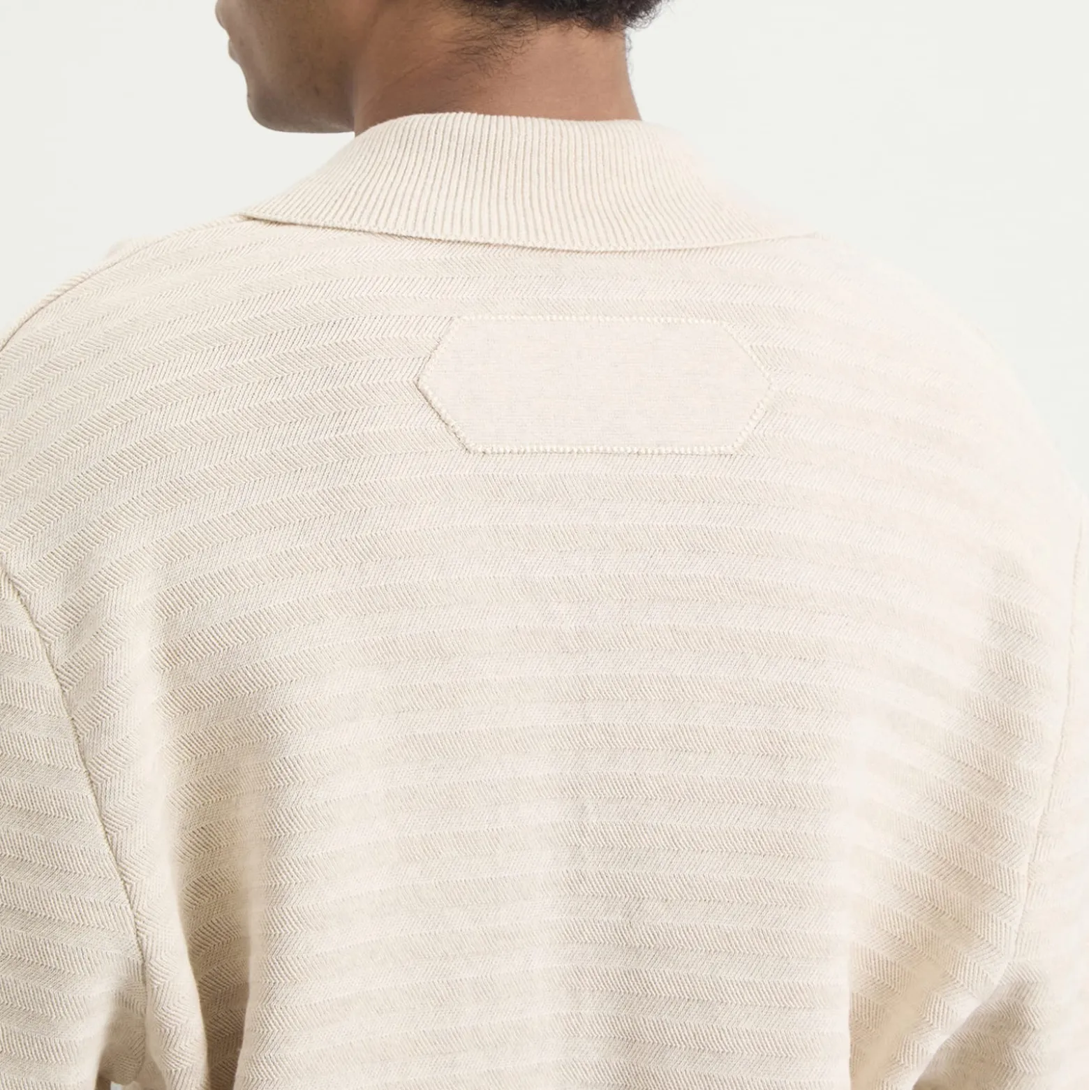 Jacquemus Chevron Cotton Silk Knit Polo Shirt