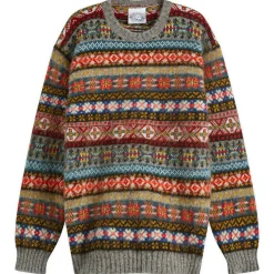 Jamieson's of Shetland Brushed Fair Isle Crew Knit