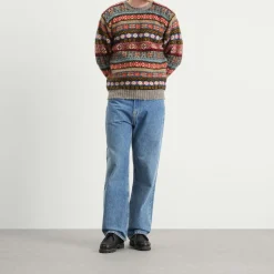 Jamieson's of Shetland Brushed Fair Isle Crew Knit