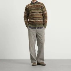 Jamieson's of Shetland Brushed Fair Isle Crew Knit