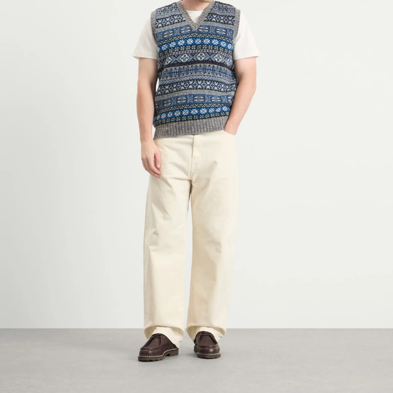 Jamieson's of Shetland Fair Isle V-Neck Vest
