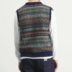 Jamieson's of Shetland Fair Isle Button Through Vest