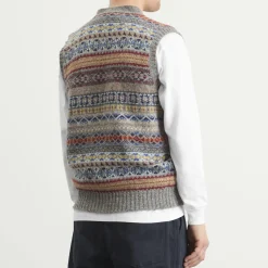 Jamieson's of Shetland Fair Isle Button Through Vest