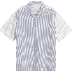 Jil Sander Boxy Fit Short Sleeve Shirt Stripe Shirt