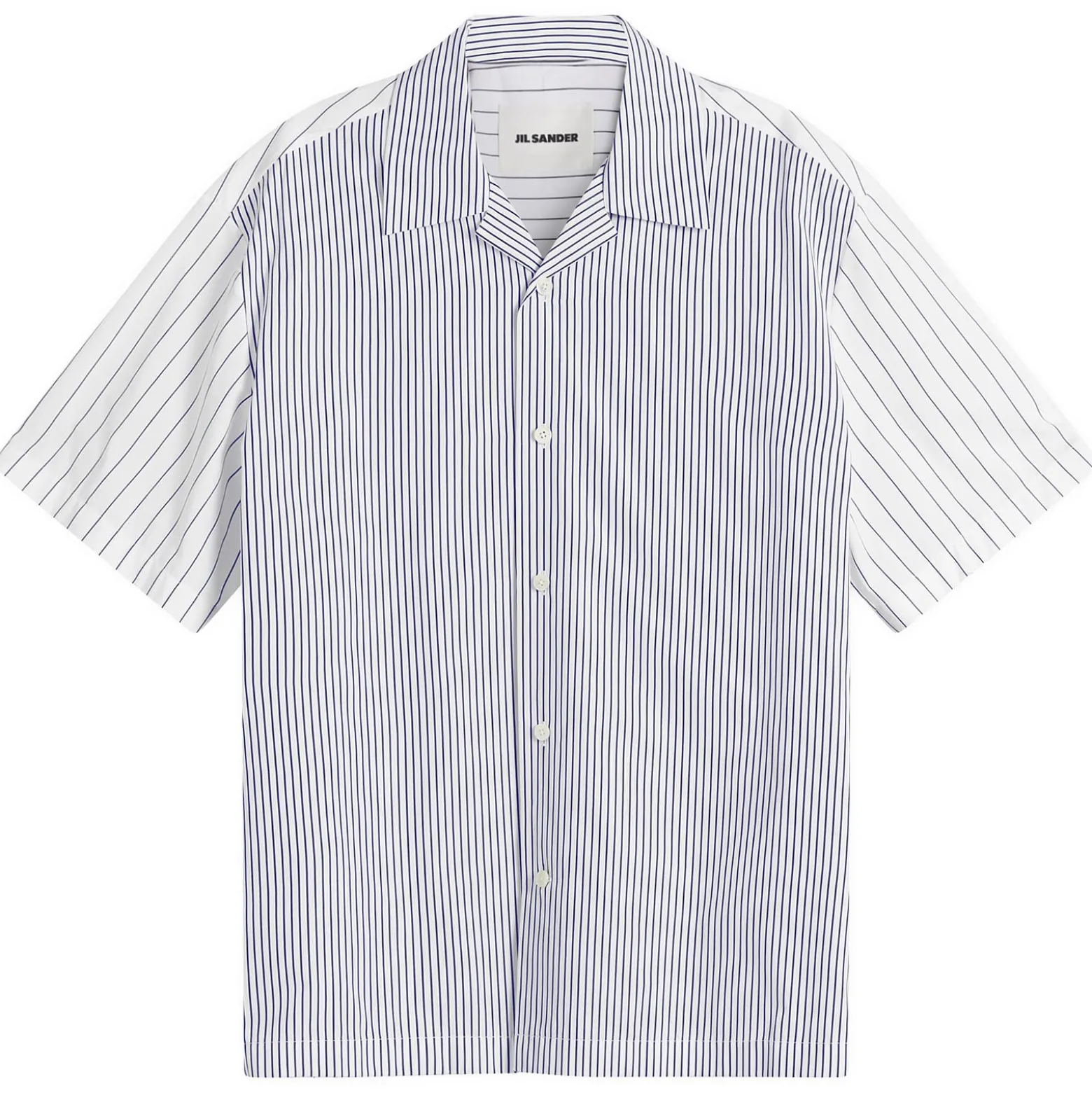 Jil Sander Boxy Fit Short Sleeve Shirt Stripe Shirt