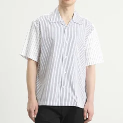 Jil Sander Boxy Fit Short Sleeve Shirt Stripe Shirt