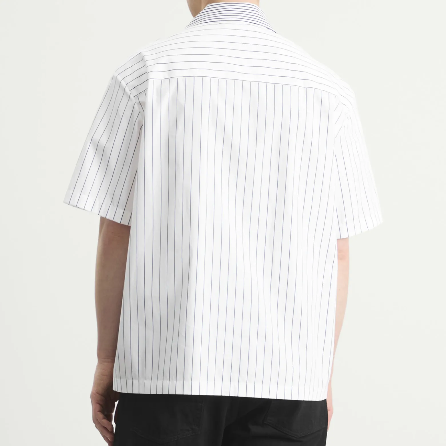 Jil Sander Boxy Fit Short Sleeve Shirt Stripe Shirt