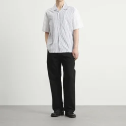 Jil Sander Boxy Fit Short Sleeve Shirt Stripe Shirt