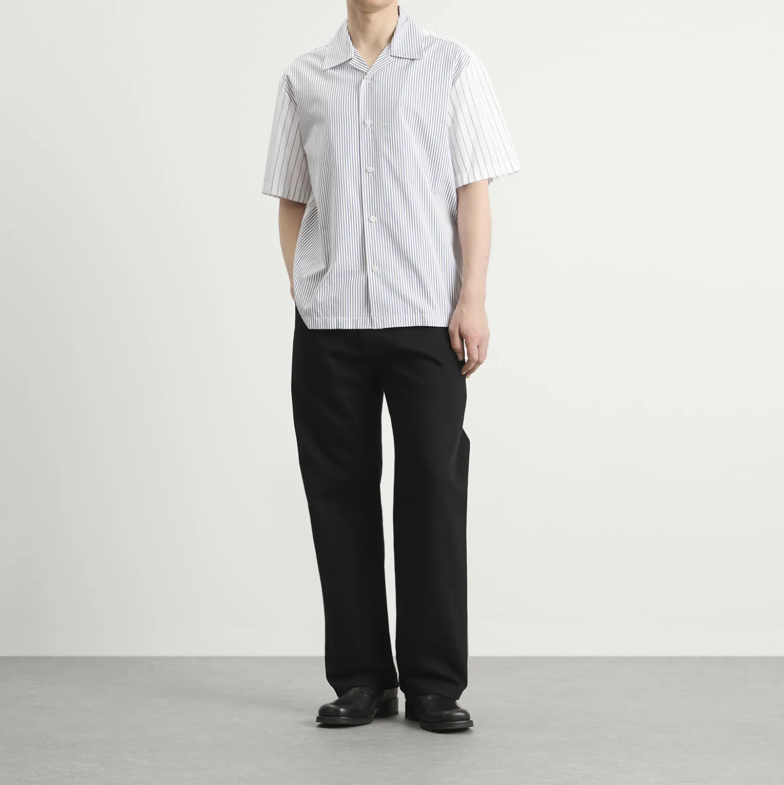 Jil Sander Boxy Fit Short Sleeve Shirt Stripe Shirt