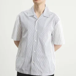 Jil Sander Boxy Fit Short Sleeve Shirt Stripe Shirt