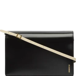 Jil Sander File SM Leather Shoulder Bag