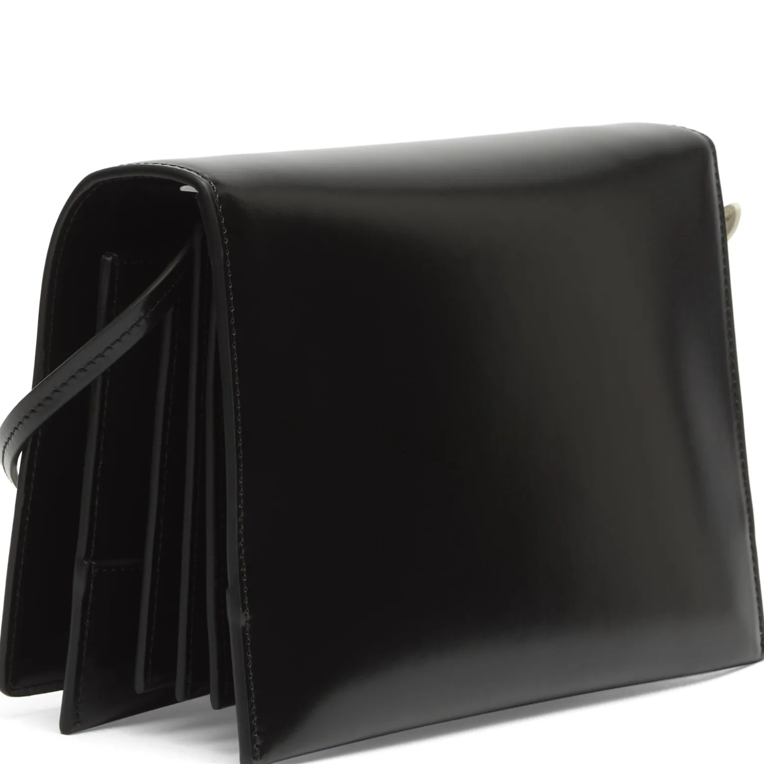 Jil Sander File SM Leather Shoulder Bag