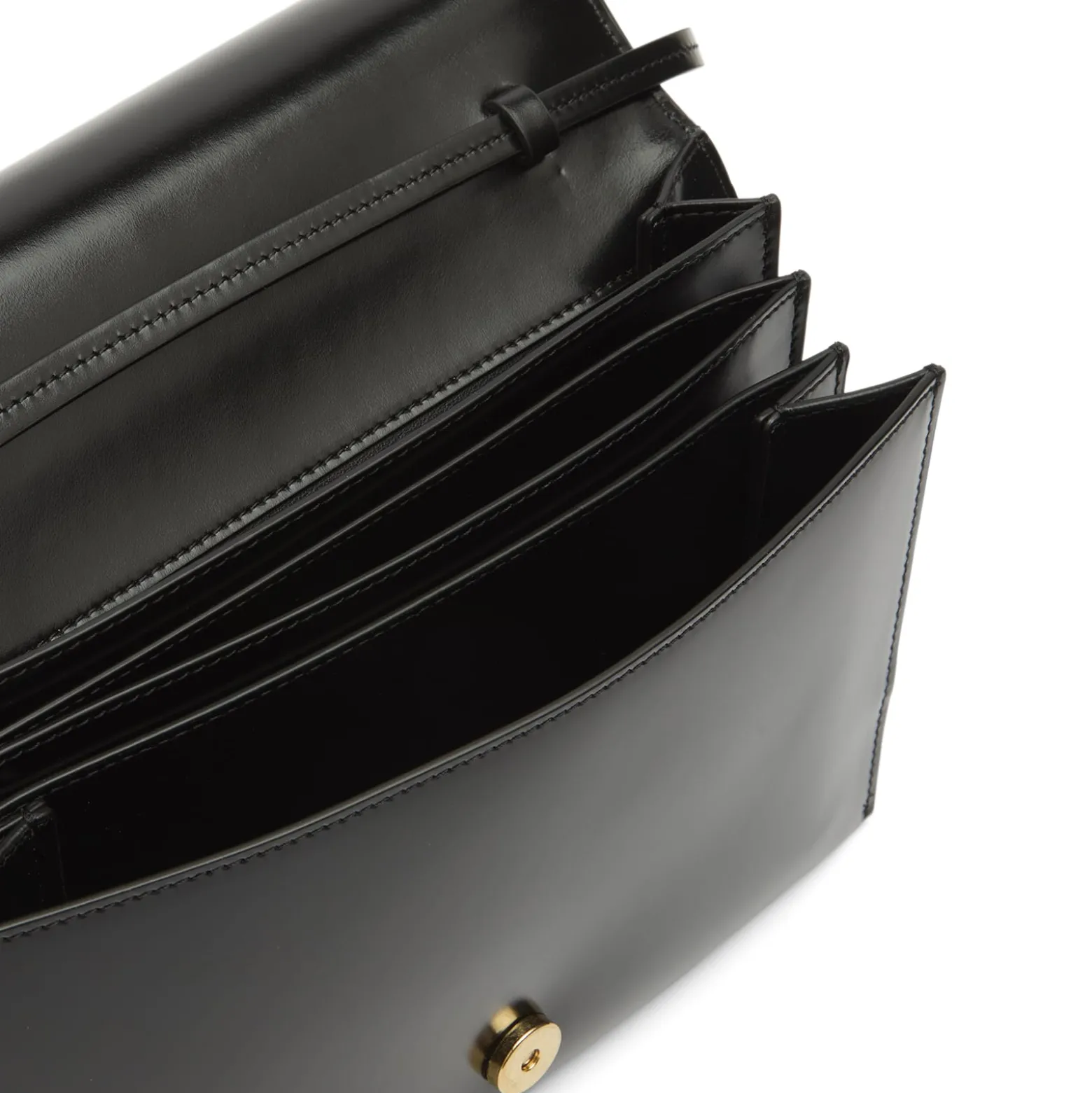 Jil Sander File SM Leather Shoulder Bag