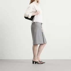 Jil Sander File SM Leather Shoulder Bag