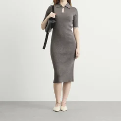 Jil Sander Knitted Polo Midi Dress