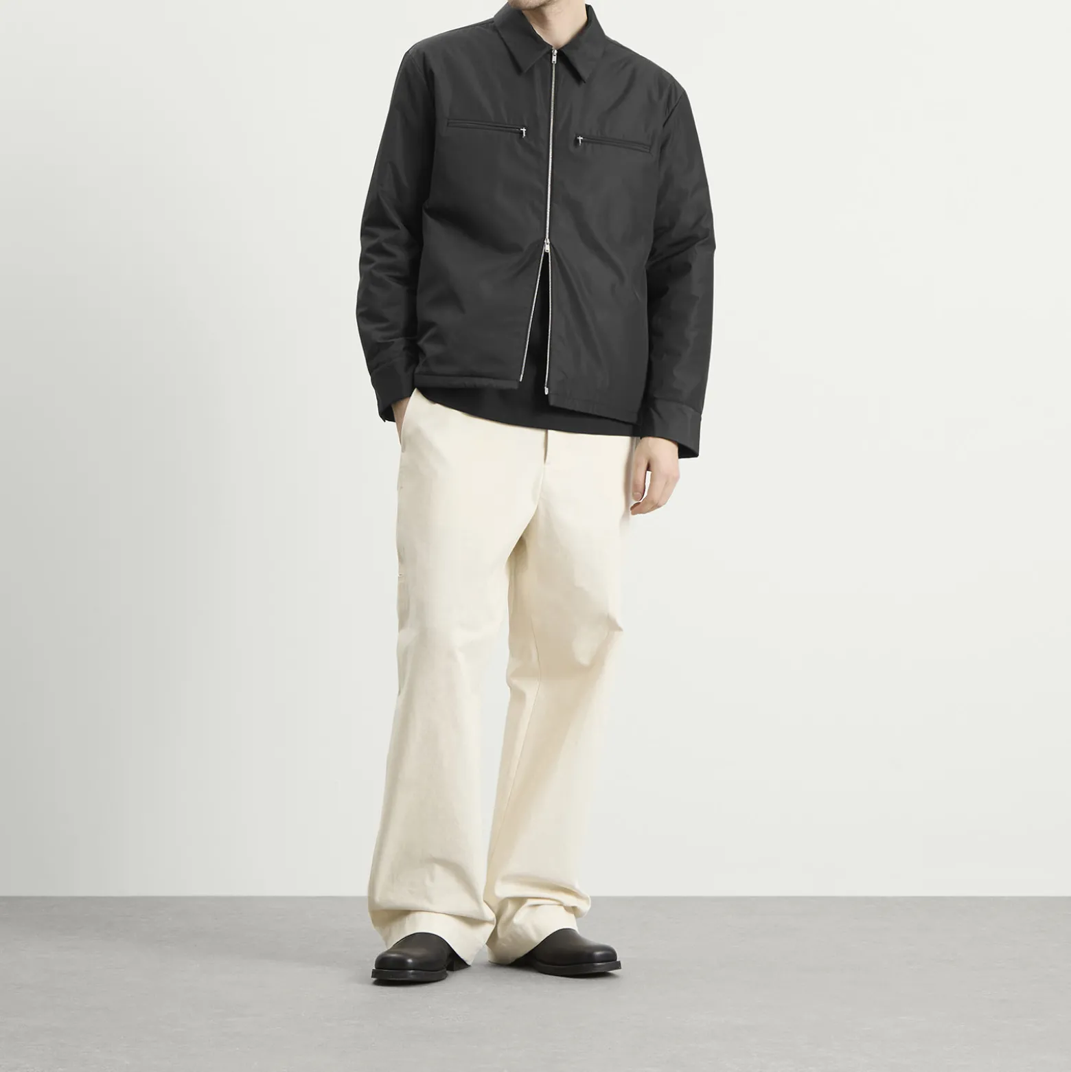 Jil Sander Nylon Zip Up Shirt Jacket