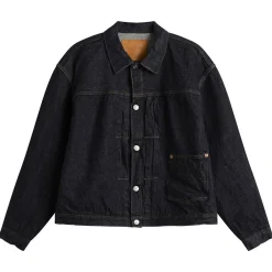 Kaptain Sunshine Indigo Wash Denim Tracker Jacket