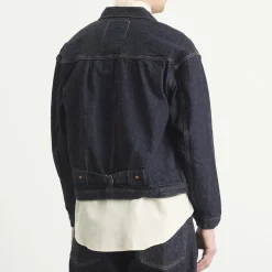 Kaptain Sunshine Indigo Wash Denim Tracker Jacket