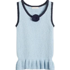 Kijun Corsage Ruffle Knit Vest