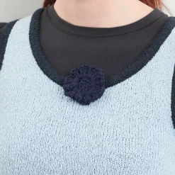 Kijun Corsage Ruffle Knit Vest