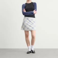 Kijun Essential Check Mini Skirt