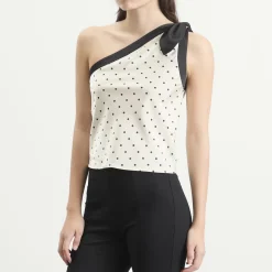 Kijun Polka Dot Scarf Top