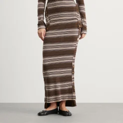 KNWLS x Miss Sixty Knitted Skirt in Stripe