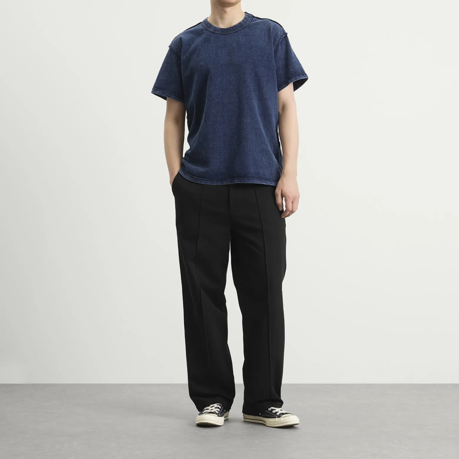 Les Tien Heavyweight Binded Neck Inside Out T-Shirt