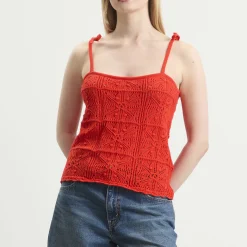 Levi's Abbey Tie Shoulder Crochet Tank