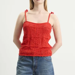 Levi's Abbey Tie Shoulder Crochet Tank