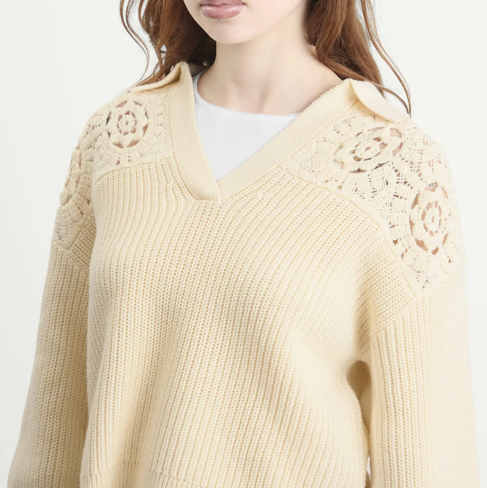 Levi's Bianca Crochet Polo Sweater