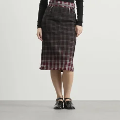 Maison Margiela Check Midi Skirt
